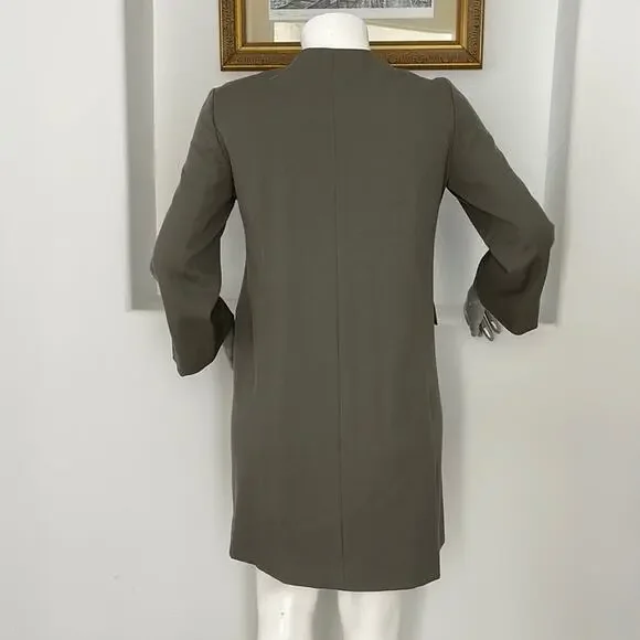 HACHE GRAY DRESS/COAT VIRGIN-WOOL MADE IN ITALY IT 46 - Picture 4 of 14